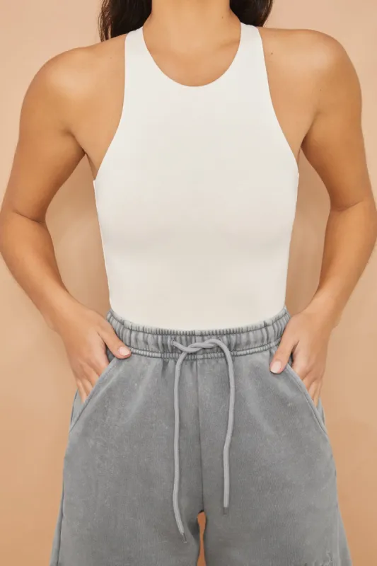 Aligned - Bodysuit in Cream sold by Bo + Tee