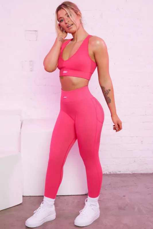 Strong - Leggings in Hot Pink sold by Bo + Tee