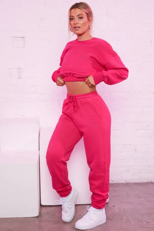Take Care Petite - Joggers in Hot Pink sold by Bo + Tee