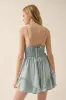 Light Denim Ruffle Tie-Front Romper sold by Evercado