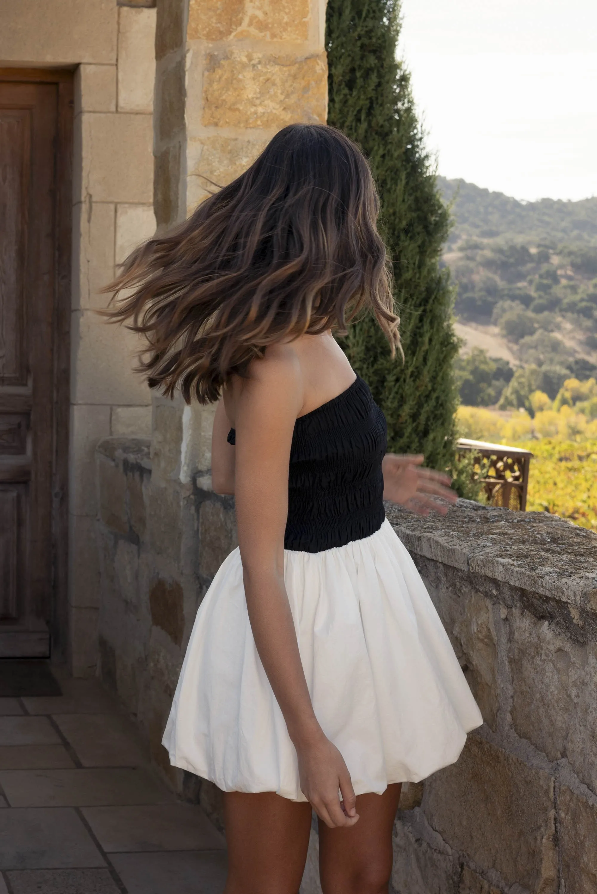 Two-Tone Strapless Bubble Mini Dress sold by Evercado product image thumbnail 4