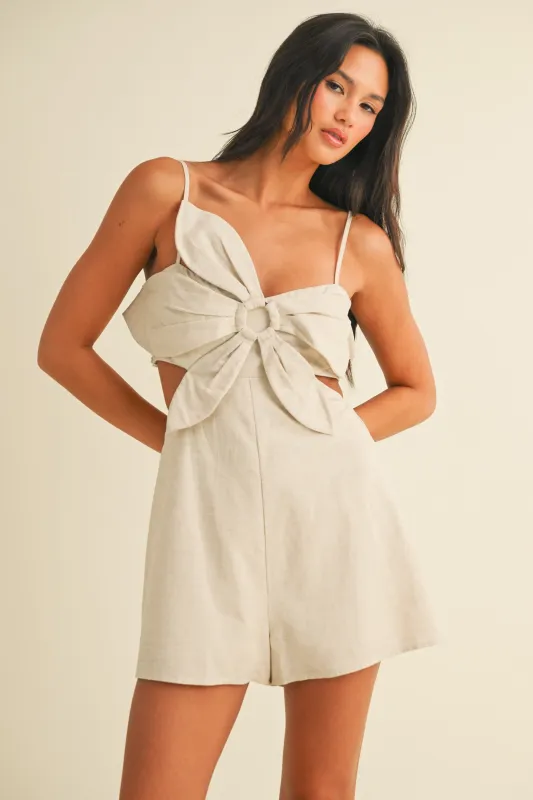 Flower Top Cutout Romper sold by Evercado