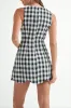 Gingham Scallop-Hem Mini Dress sold by Evercado