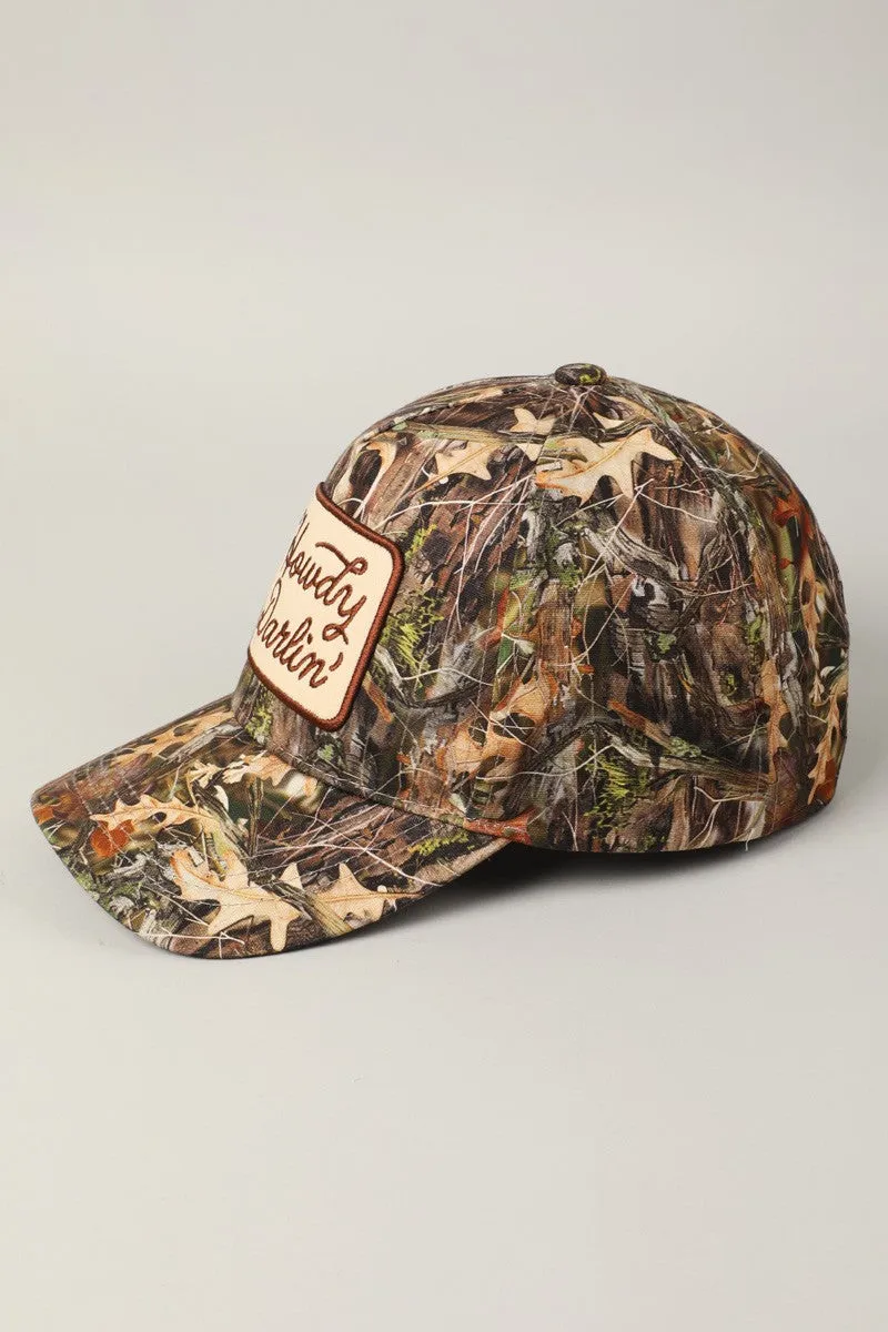 Howdy Darlin' Patch Camo Trucker Hat sold by Evercado product image thumbnail 3