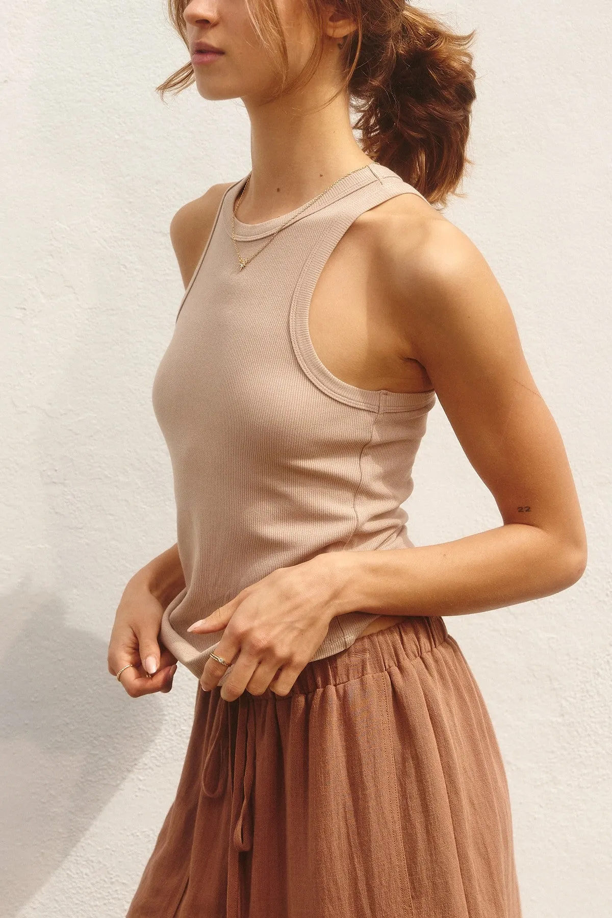 Essential Ribbed Racerback Tank sold by Evercado product image thumbnail 4