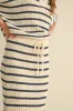 Striped Knit Midi Skirt sold by Evercado