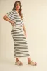 Striped Knit Midi Skirt sold by Evercado