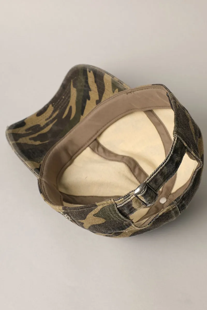 Distressed Camouflage Baseball Cap sold by Evercado product image thumbnail 3