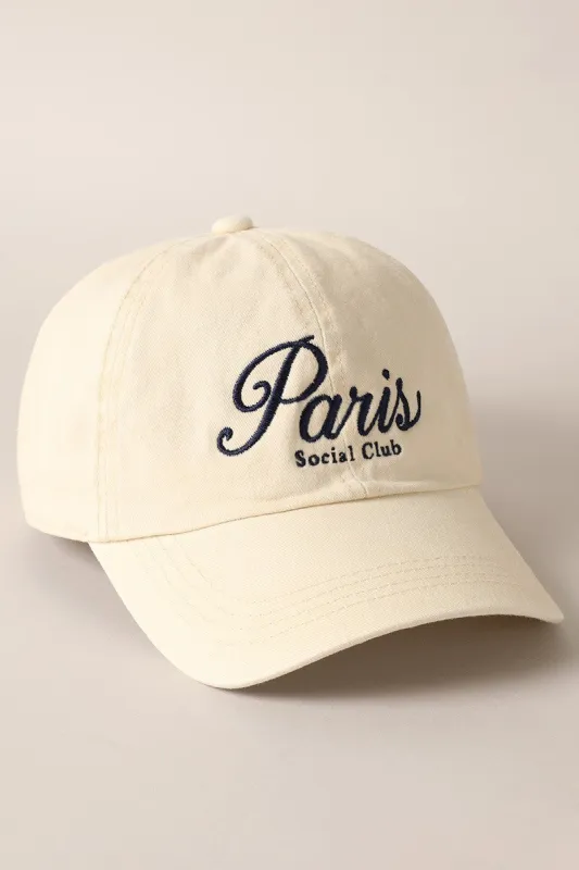 Paris Social Club Embroidered Cap sold by Evercado