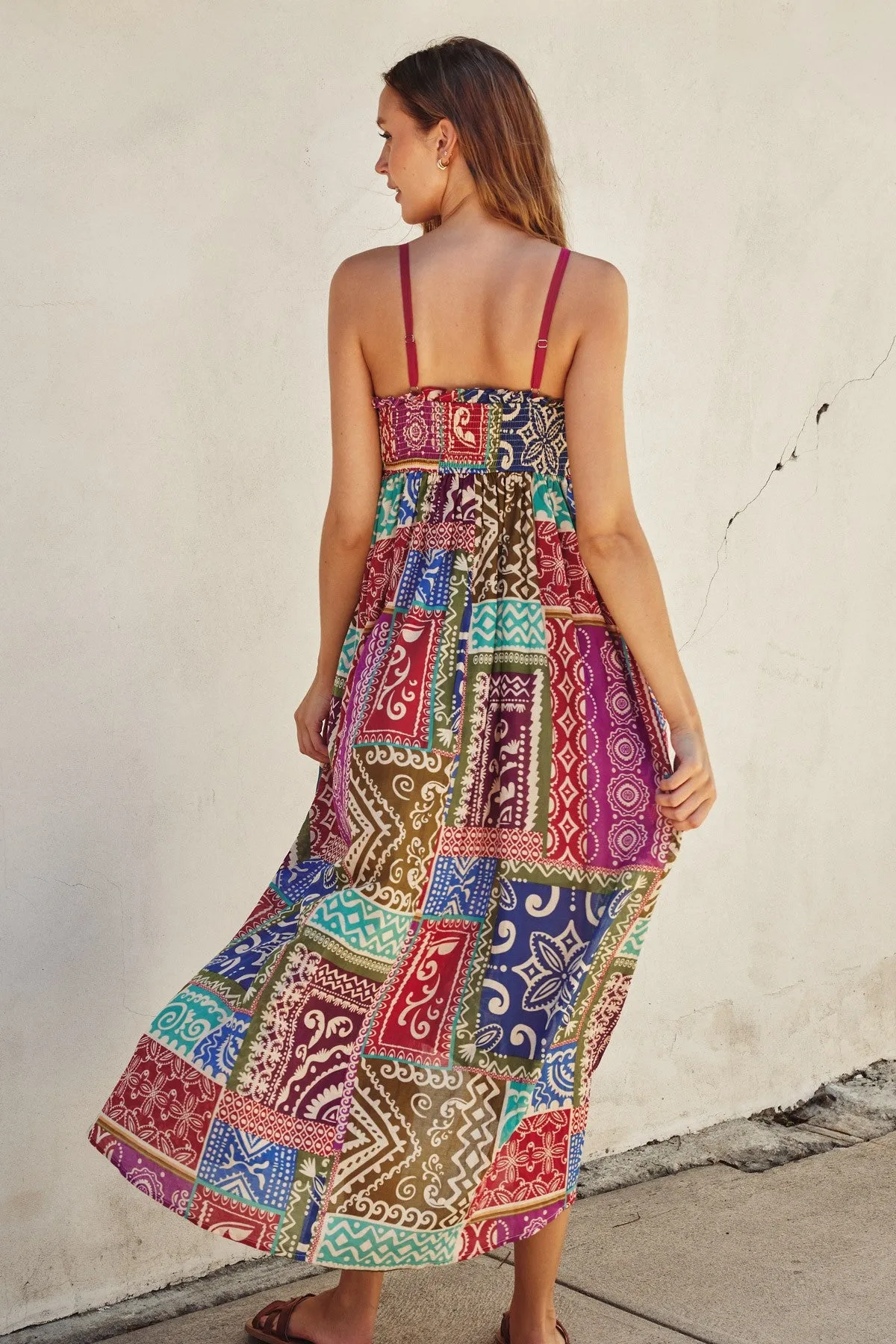 Boho Printed Maxi Flare Dress sold by Evercado product image thumbnail 2