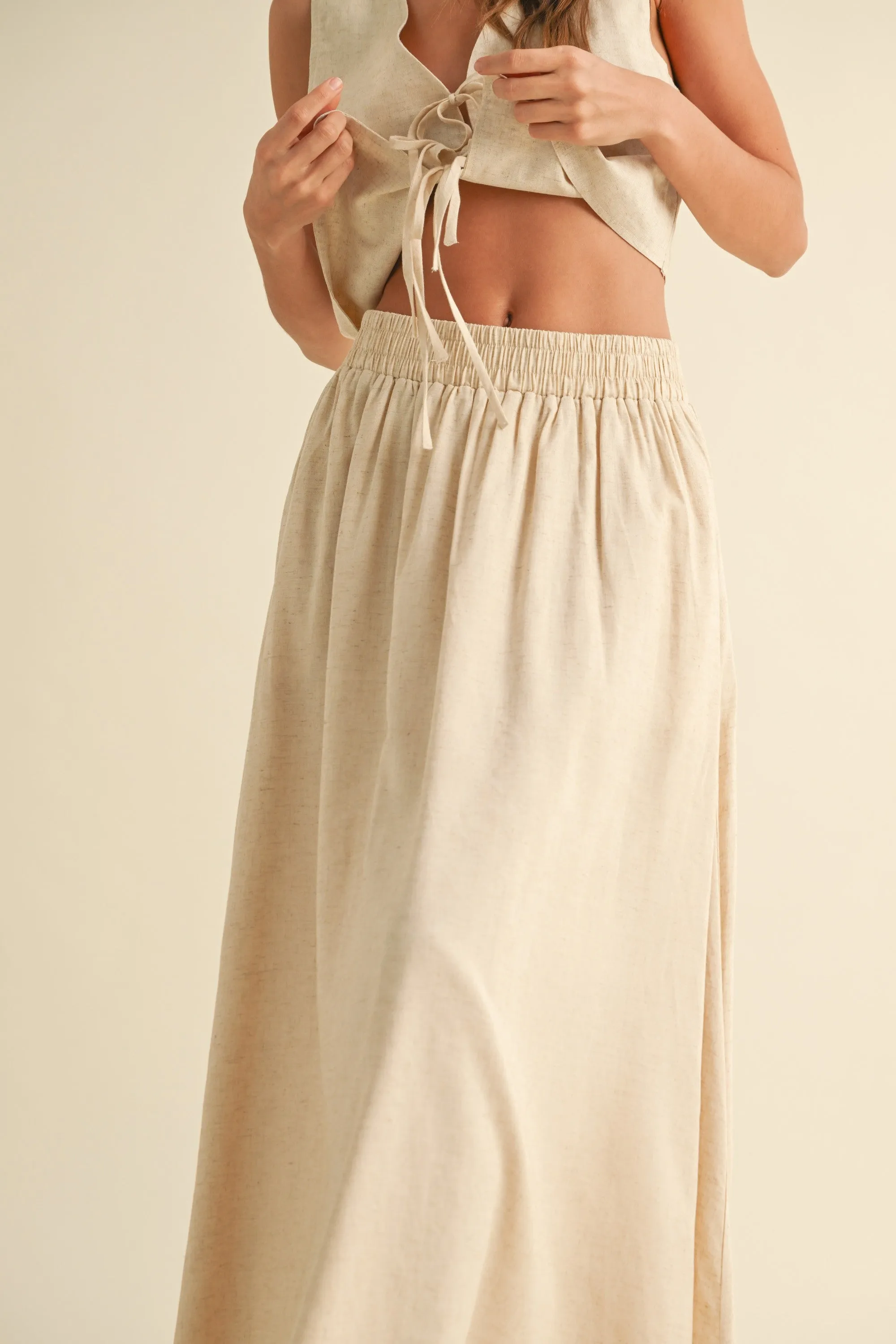Maxi Linen Skirt sold by Evercado product image thumbnail 5
