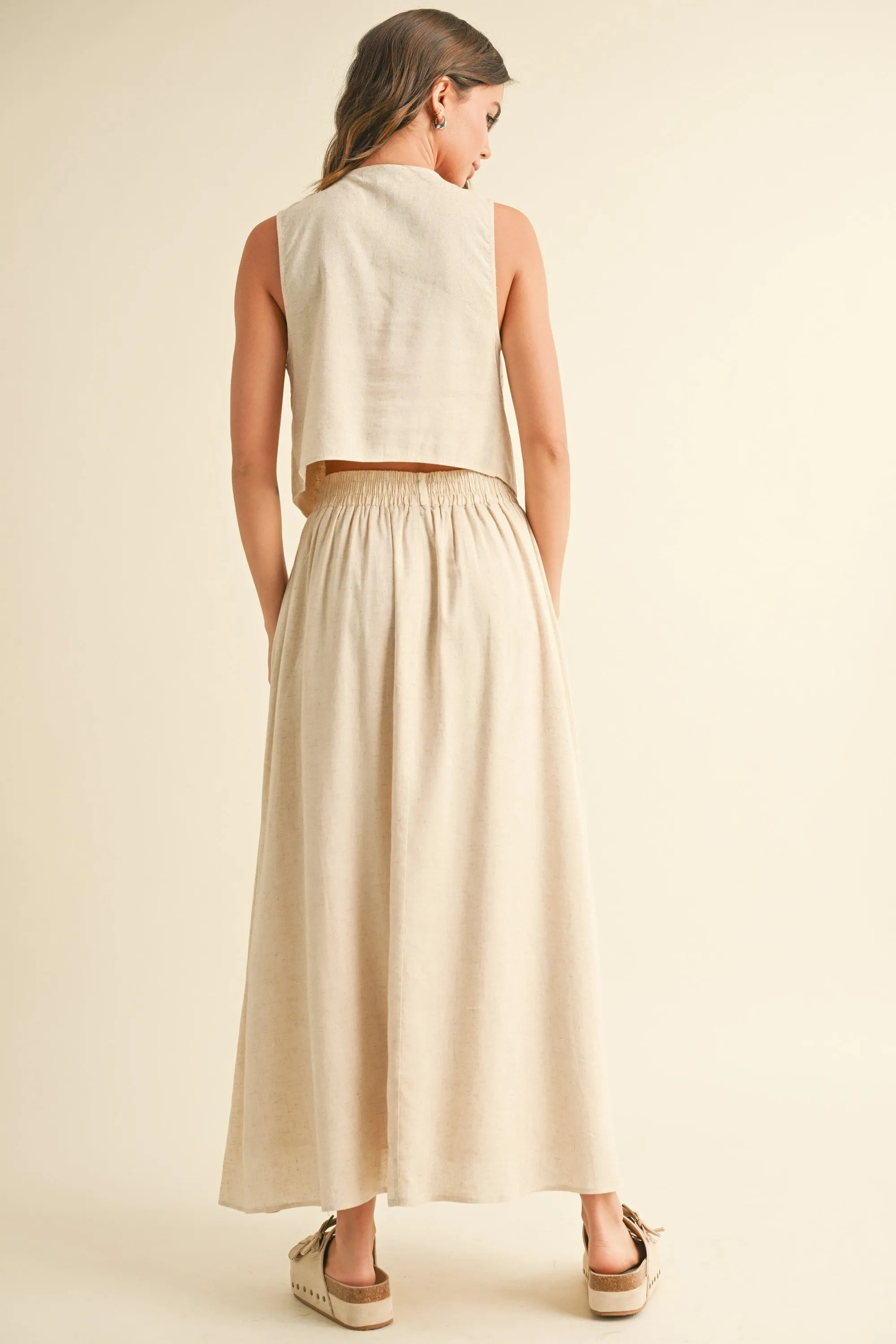 Maxi Linen Skirt sold by Evercado product image thumbnail 3