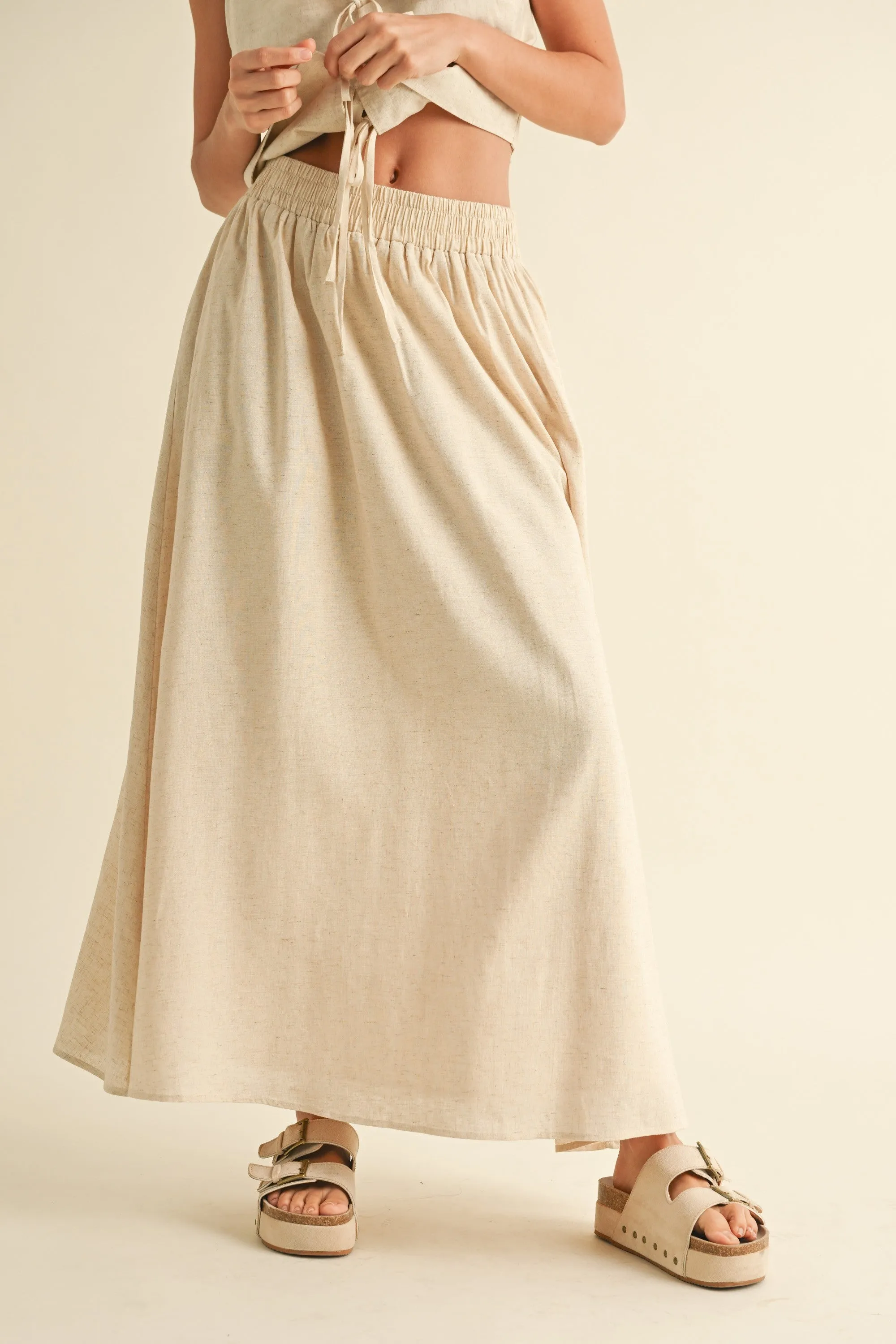 Maxi Linen Skirt sold by Evercado product image thumbnail 2