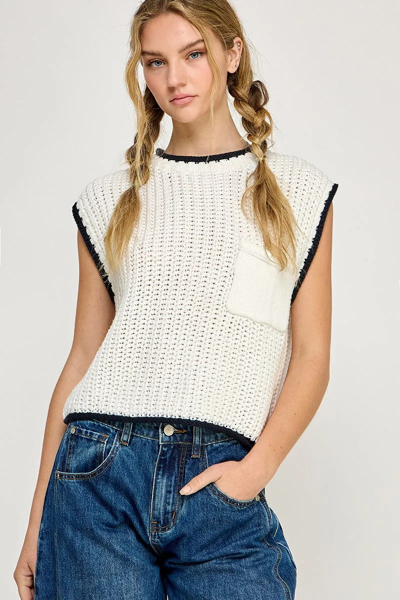 Soft Chunky Knit Sweater Vest sold by Evercado product image thumbnail 5