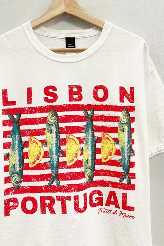 Lisbon Portugal Graphic Tee sold by Evercado
