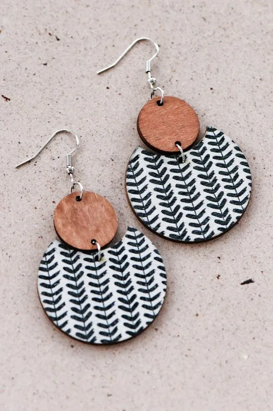 Boho Wooden Dangle Earrings sold by Evercado product image thumbnail 3