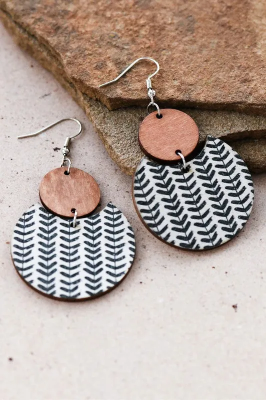 Boho Wooden Dangle Earrings sold by Evercado