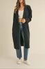 Collared Sweater Knit Long Jacket sold by Evercado