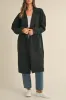 Collared Sweater Knit Long Jacket sold by Evercado