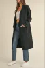 Collared Sweater Knit Long Jacket sold by Evercado