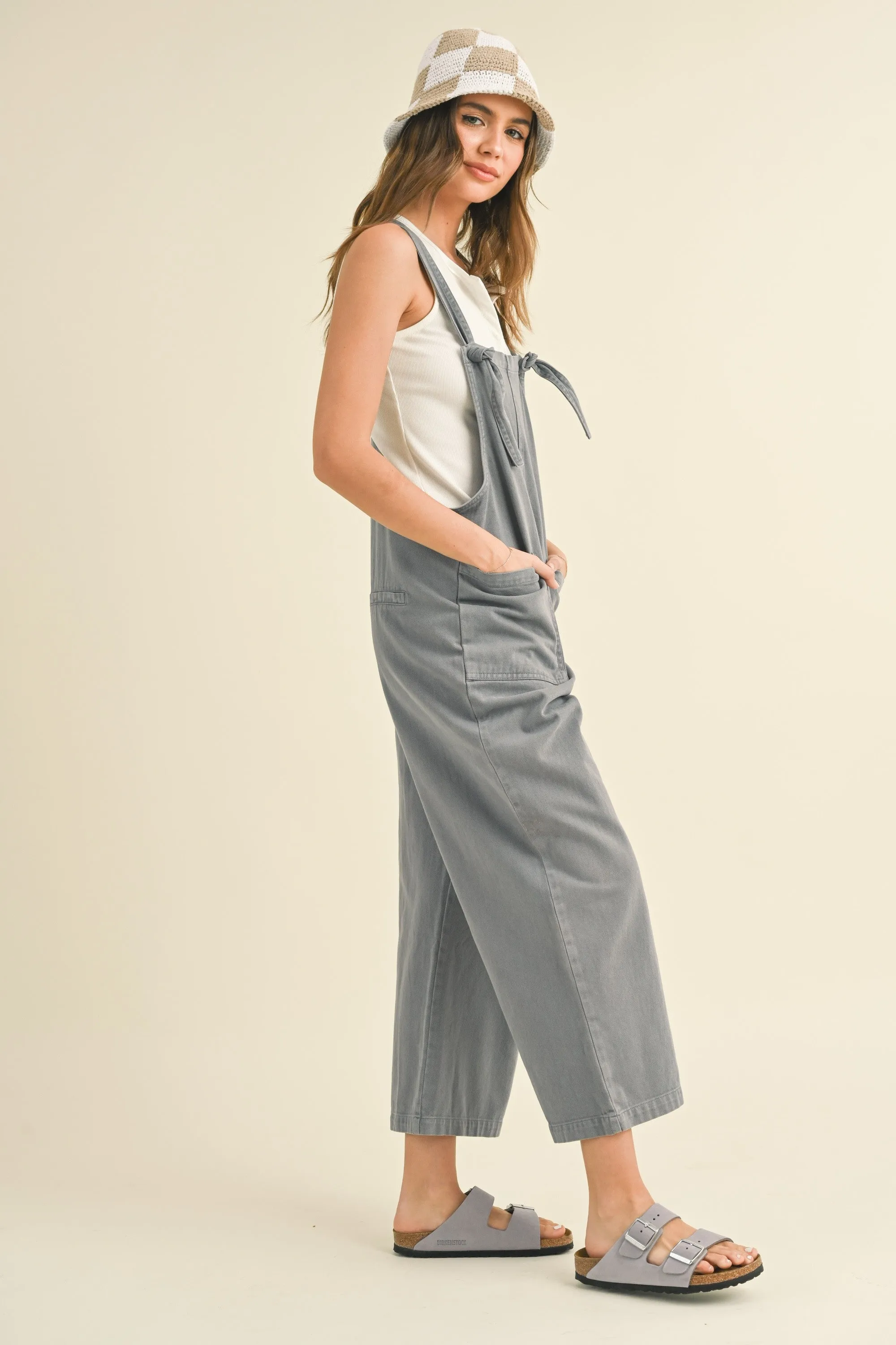 Washed Tencel Cute Jumpsuit sold by Evercado product image thumbnail 4