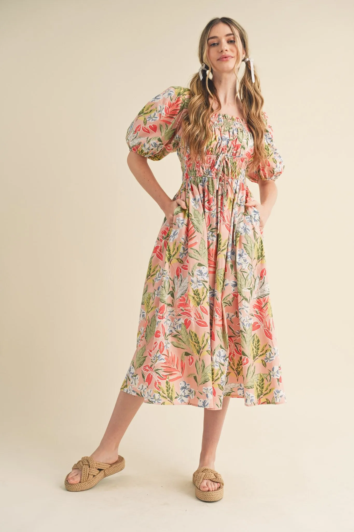 Floral Midi Dress sold by Evercado product image thumbnail 4