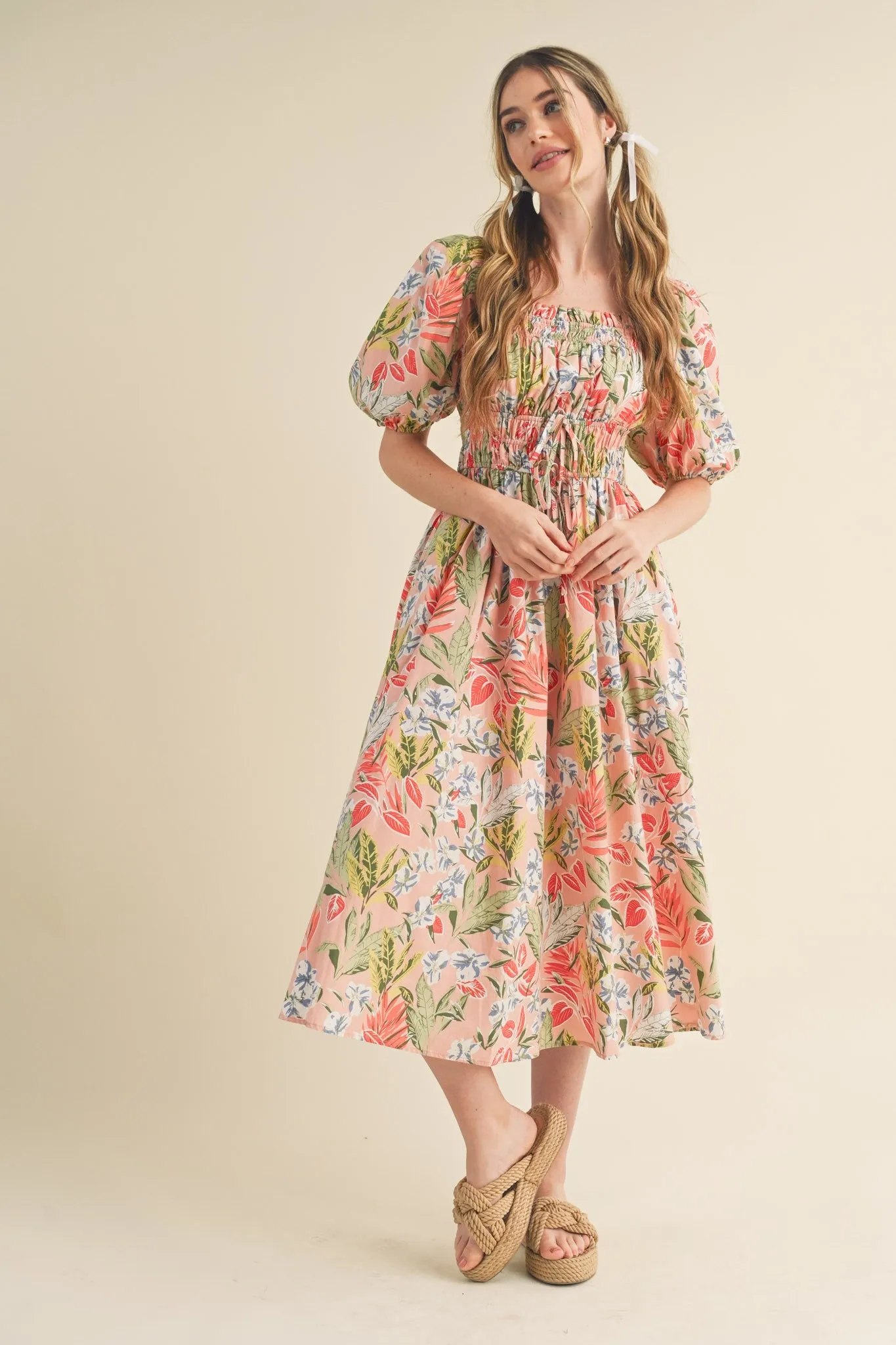 Floral Midi Dress sold by Evercado product image thumbnail 2