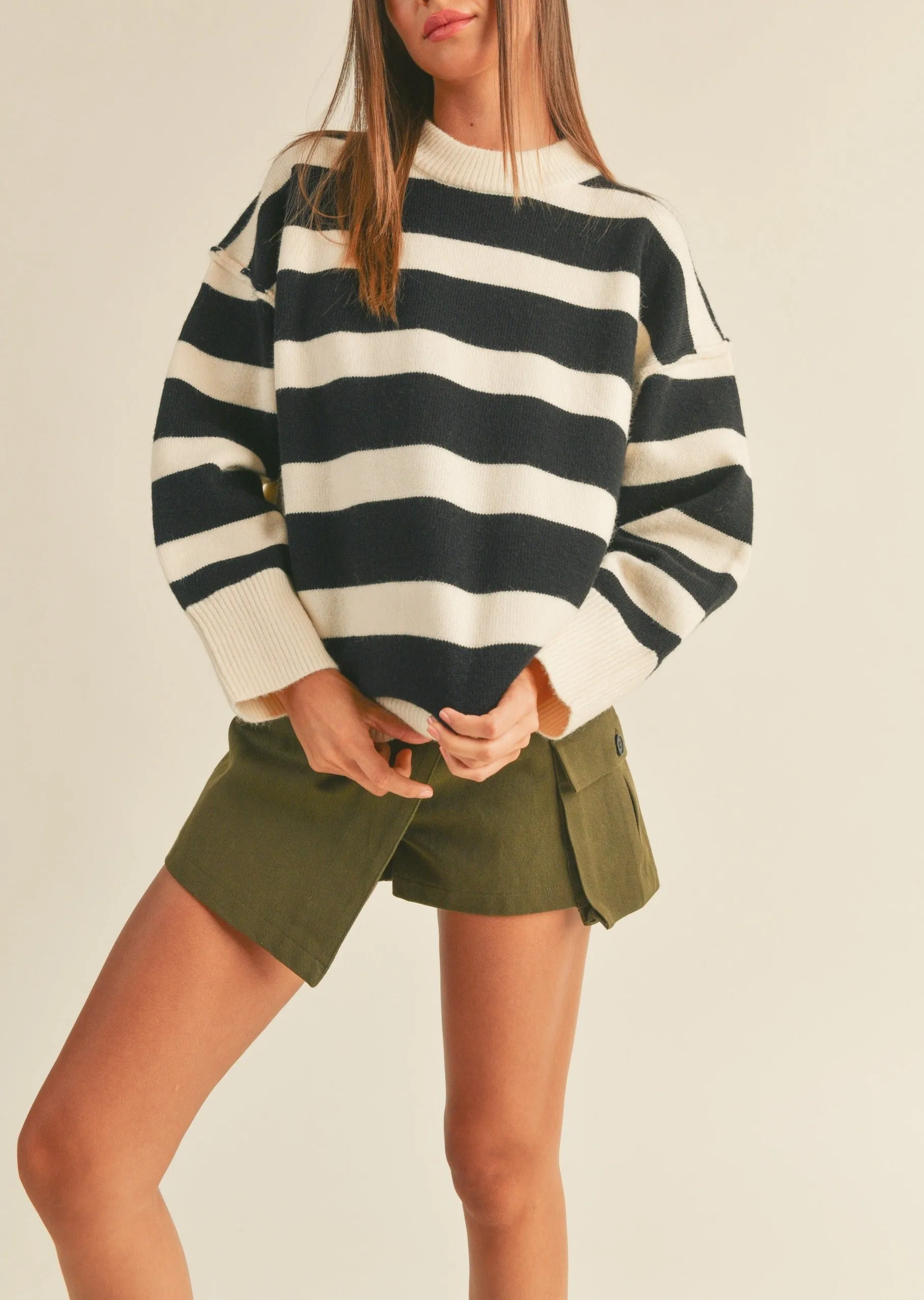 Cozy Stripe Sweater sold by Evercado