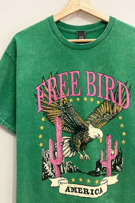 Free Bird Mineral Washed Oversized T Shirt sold by Evercado