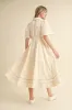 Embroidery Floral Button Down Maxi Dress sold by Evercado