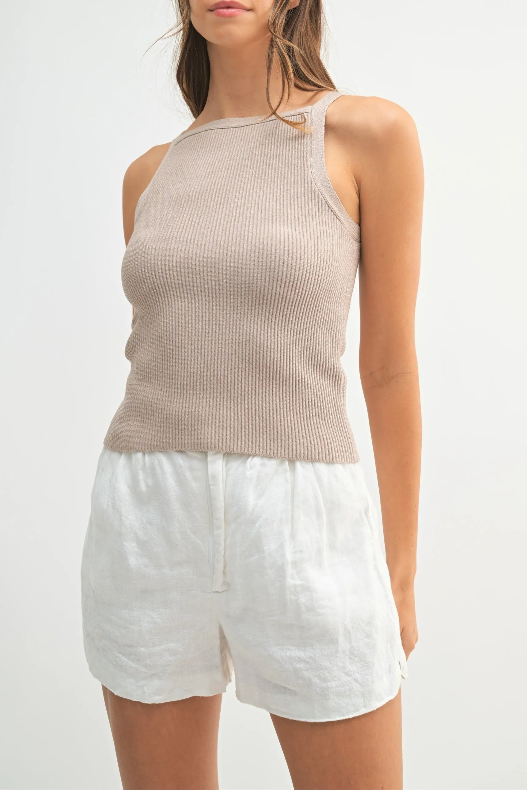 Ribbed Knit High Neck Sleeveless Top sold by Evercado product image thumbnail 5