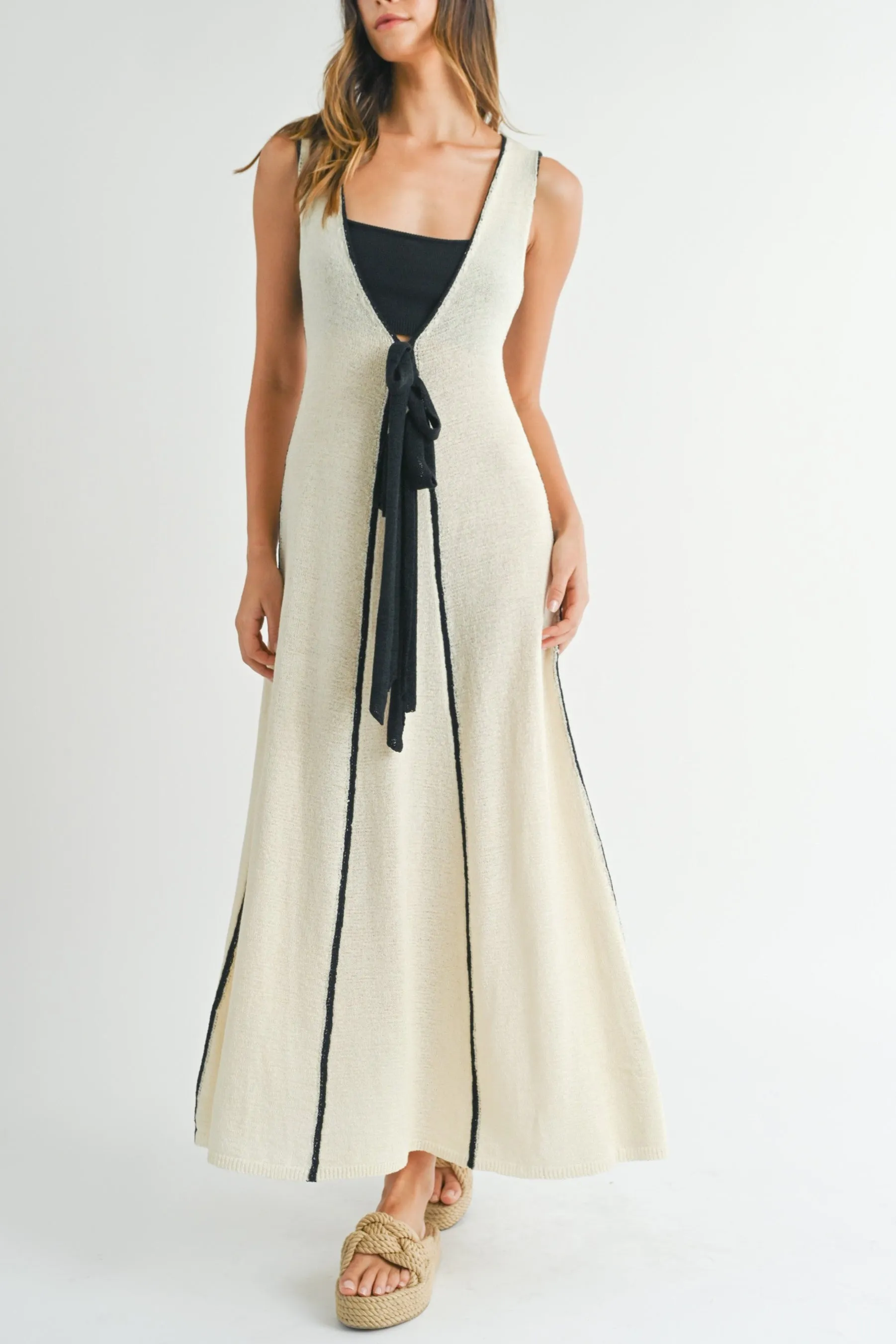 Plunging Neckline Cover Up Maxi Dress (Bralette Included) sold by Evercado product image thumbnail 4