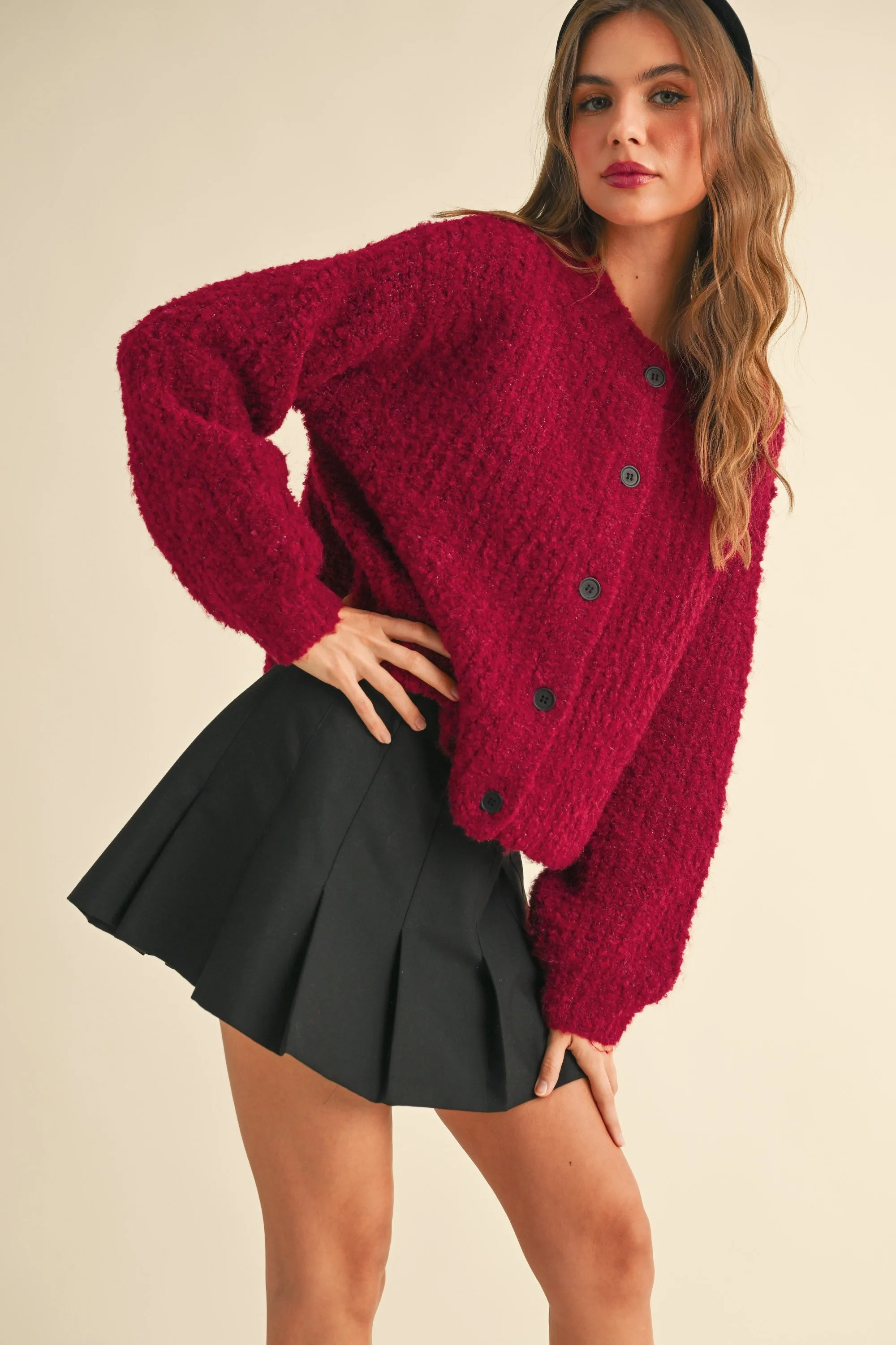 Soft Cozy Button Front Sweater Cardigan sold by Evercado product image thumbnail 3