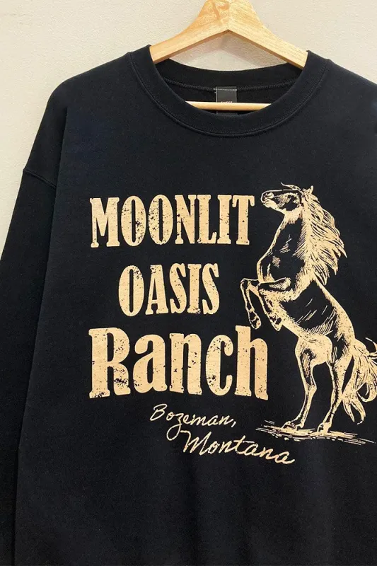 Moonlit Oasis Ranch Oversized Sweatshirt sold by Evercado