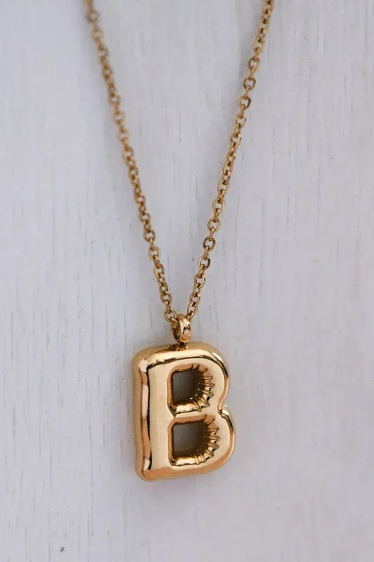 Balloon Initial Gold Necklace sold by Evercado product image thumbnail 4