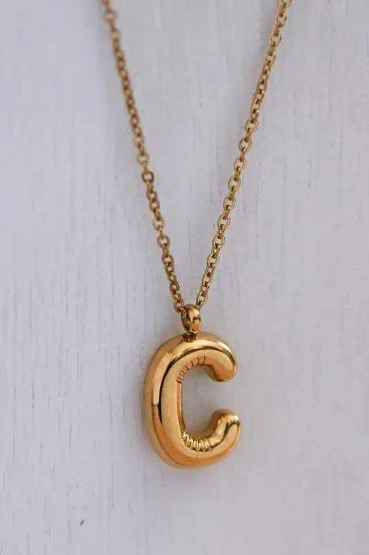 Balloon Initial Gold Necklace sold by Evercado product image thumbnail 5