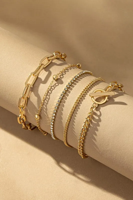 Five Mixed Bracelets Set sold by Evercado product image thumbnail 2