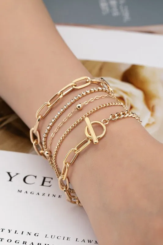 Five Mixed Bracelets Set sold by Evercado