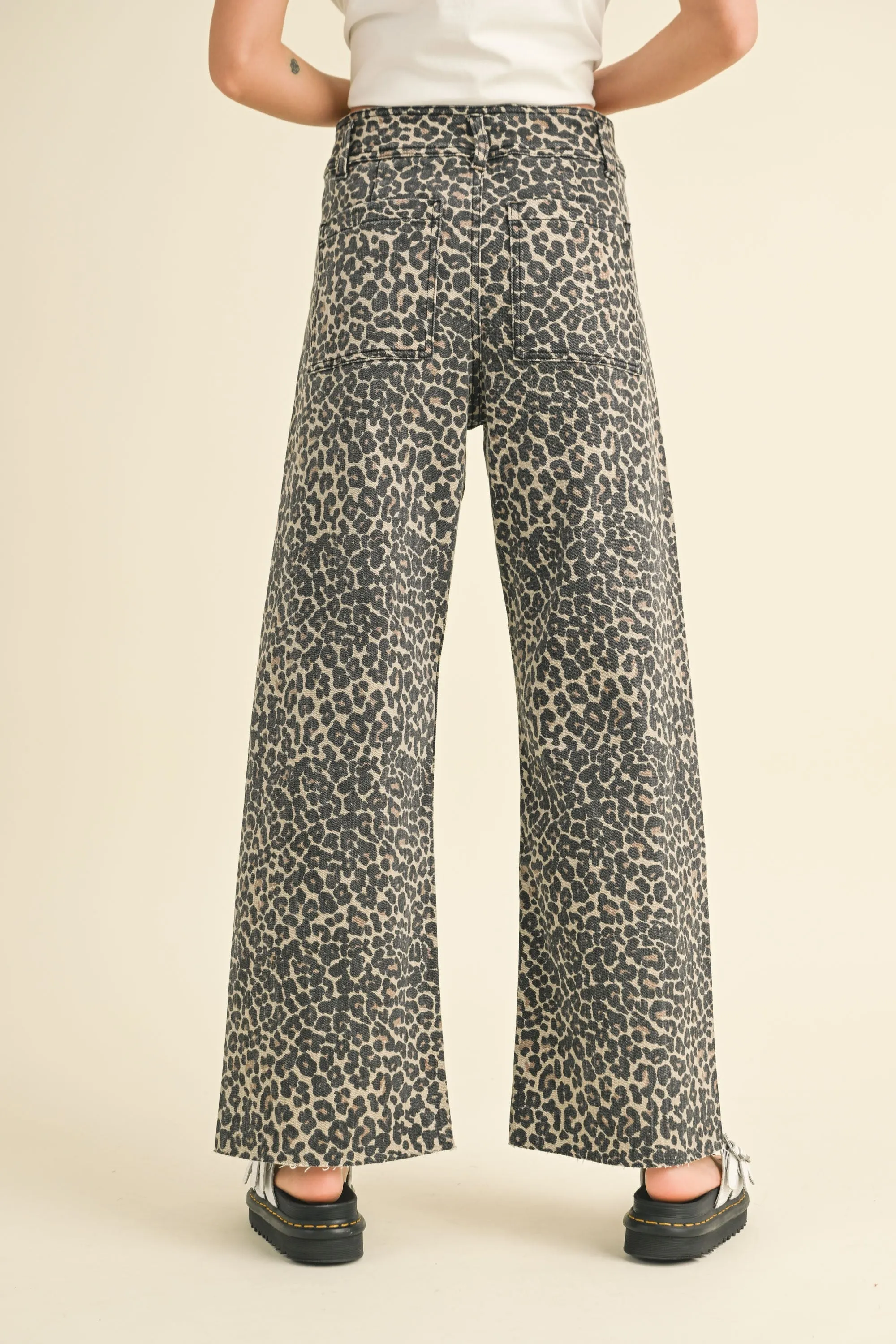 Leopard Print Wide Leg Pants sold by Evercado product image thumbnail 4