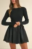 Knit Sweater with Bubble Mini Skirt Dress sold by Evercado