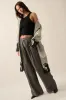 Pleated Wide Leg Light Denim Pants sold by Evercado