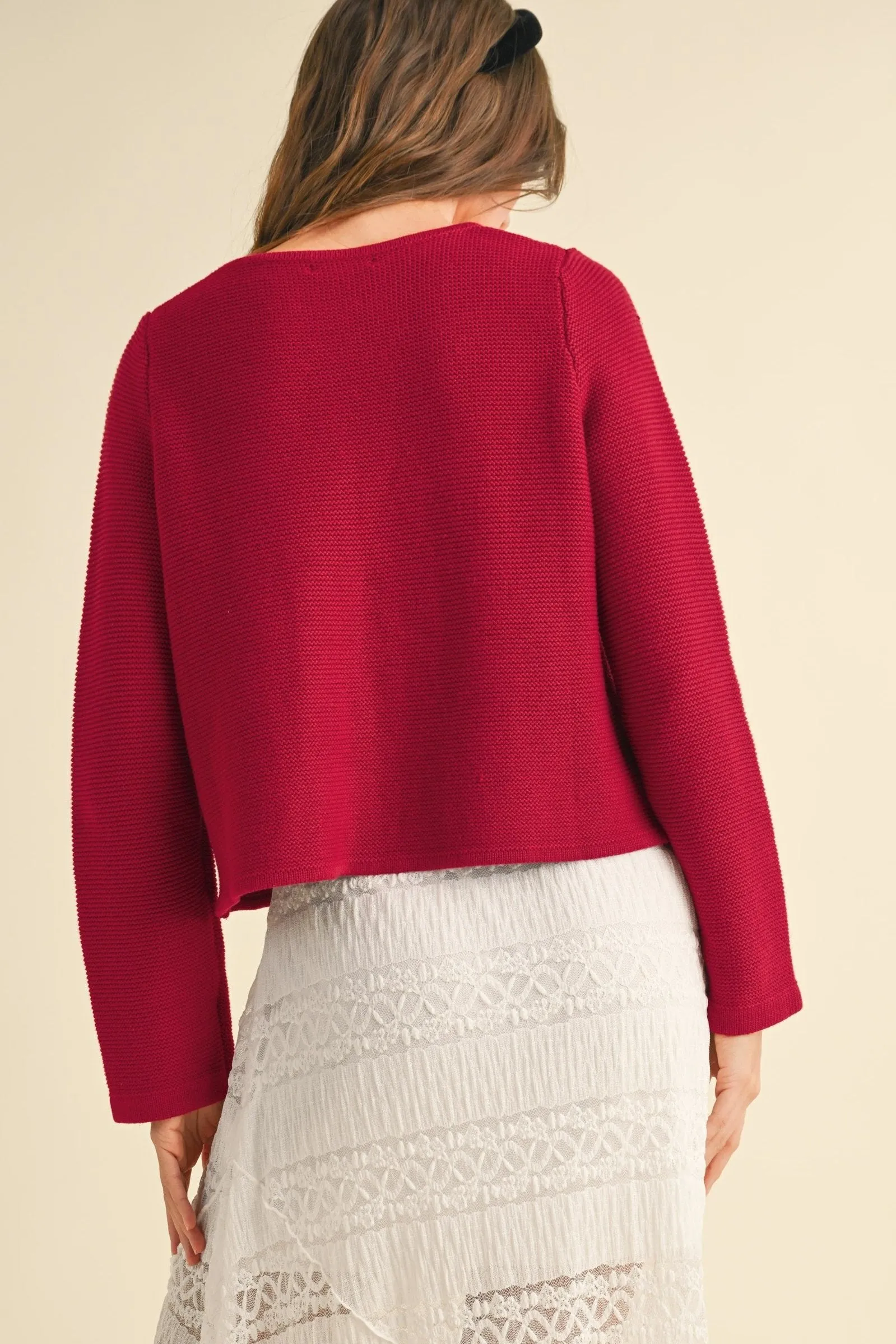 Tie Front Knit Cardigan sold by Evercado product image thumbnail 4