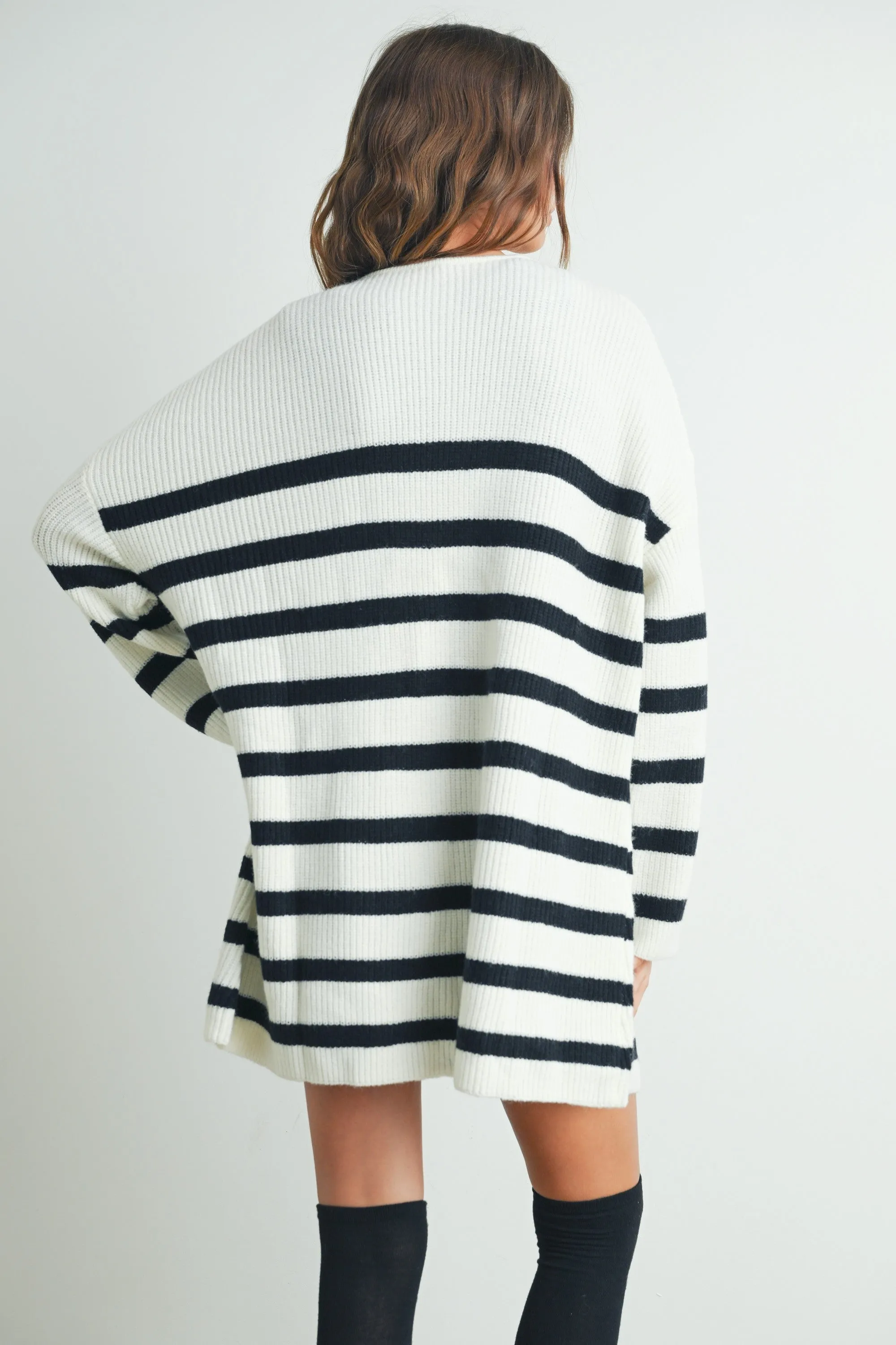 Stripe Knitted Stripe Cardigan sold by Evercado product image thumbnail 3