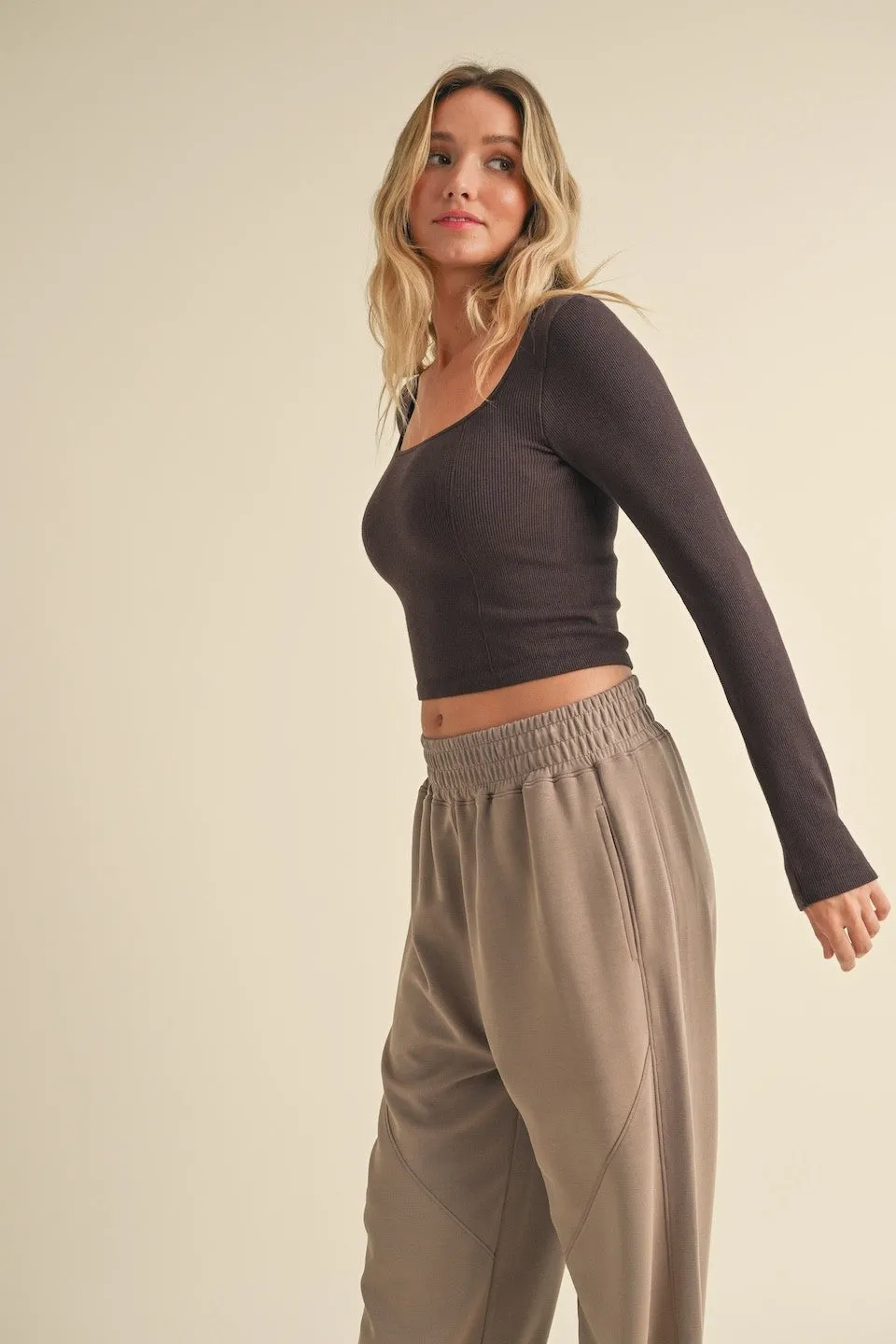 Square Neck Long Sleeve Top sold by Evercado product image thumbnail 4