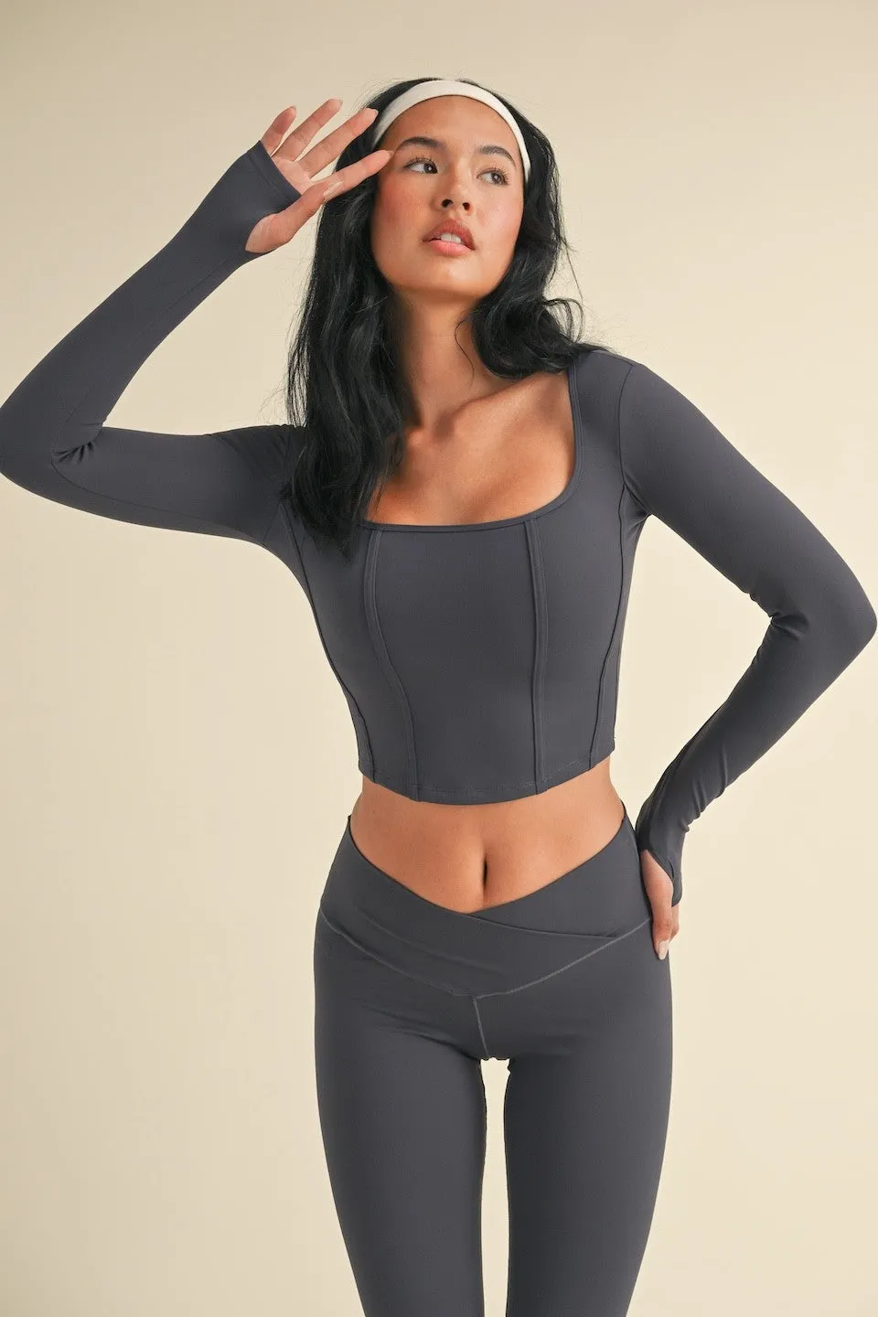 Long Sleeve Corset Top sold by Evercado