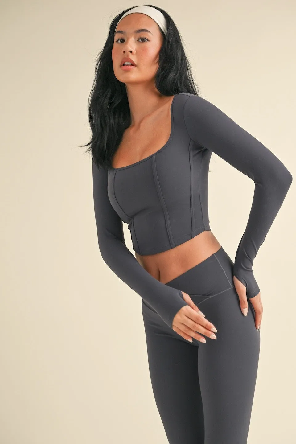 Long Sleeve Corset Top sold by Evercado product image thumbnail 3