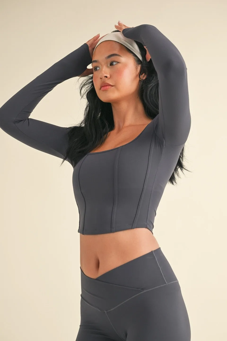 Long Sleeve Corset Top sold by Evercado product image thumbnail 4
