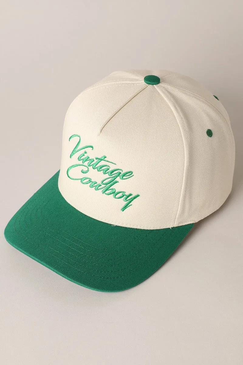 Vintage Cowboy Two Tone Cap sold by Evercado
