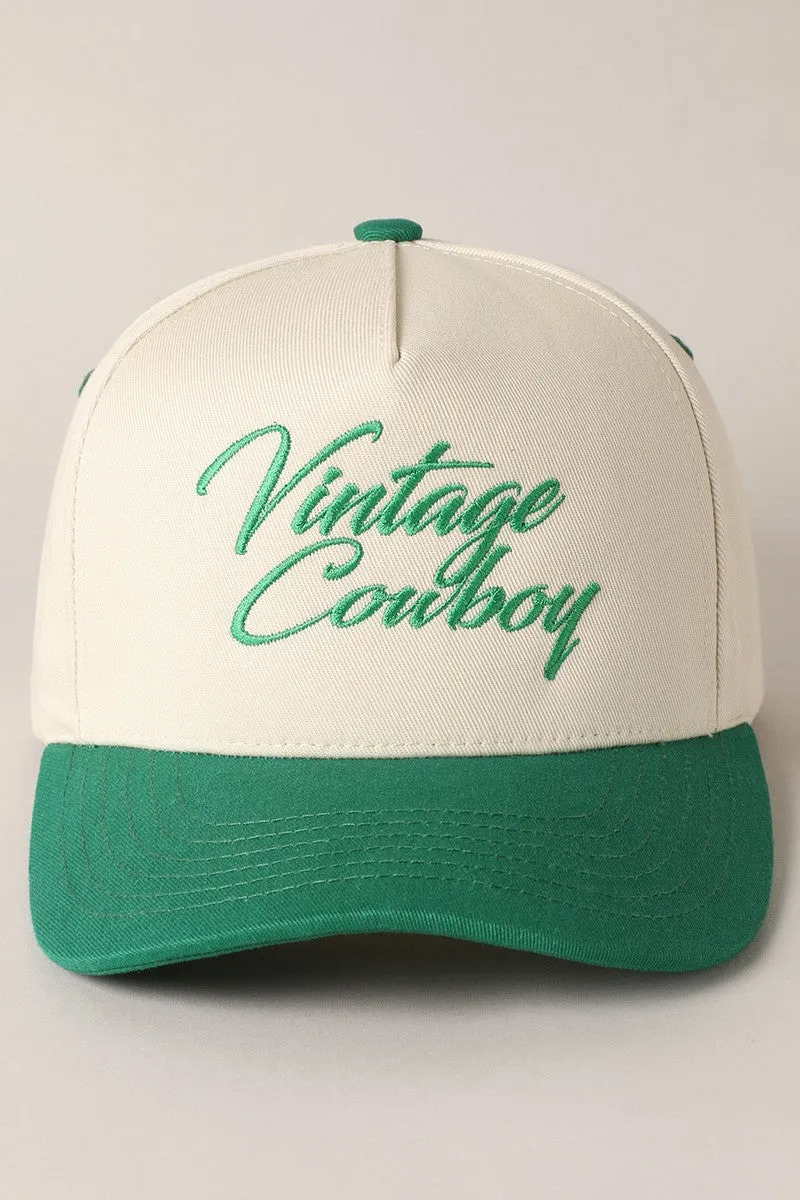 Vintage Cowboy Two Tone Cap sold by Evercado product image thumbnail 3