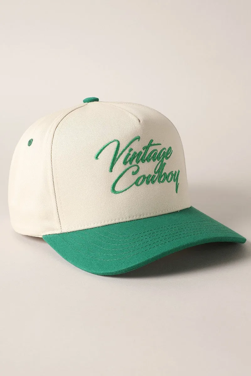 Vintage Cowboy Two Tone Cap sold by Evercado product image thumbnail 2
